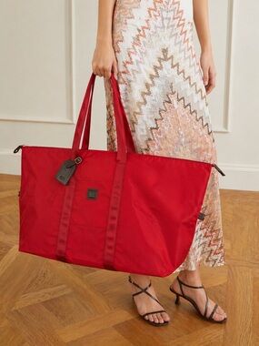 BRIC’S X-Bag Holdall Red Nylon Travel Duffel Tote + Snap Pouch Milano Vintage